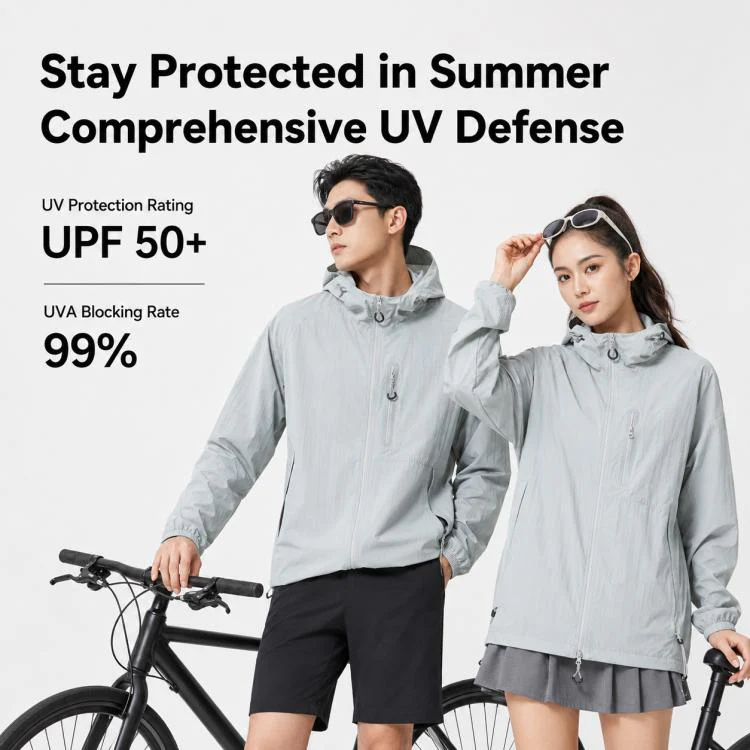 UPF50+ Lightweight Breathable Sun Protection Coat with Black Rubber Brim Hood, Size:2XL(Green) - Image 7