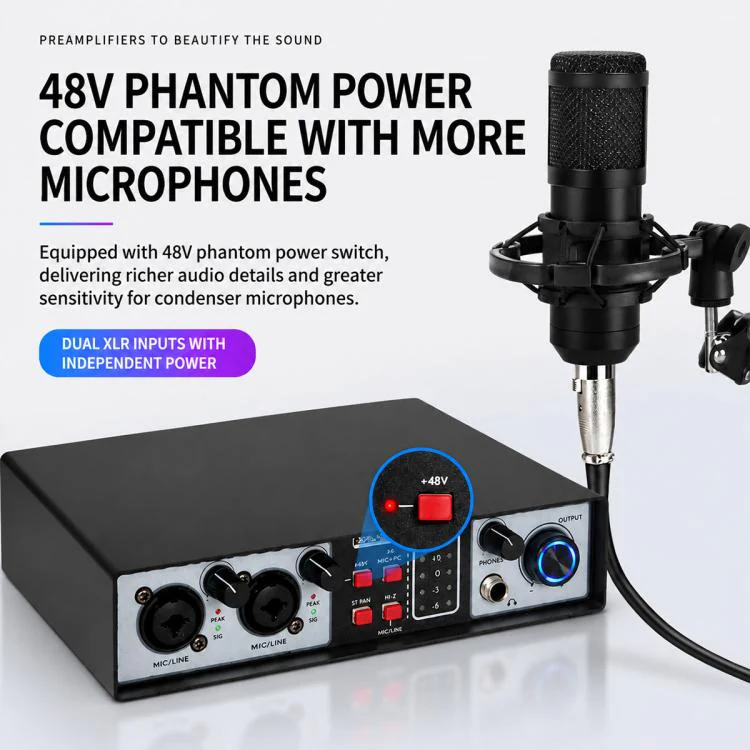 UR22MK Multi-function Professional Mixer External Live Streaming Sound Card(Black) - Image 3