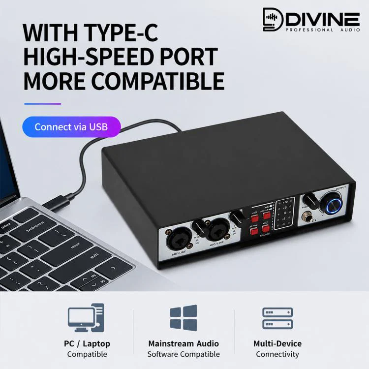 UR22MK Multi-function Professional Mixer External Live Streaming Sound Card(Black) - Image 5