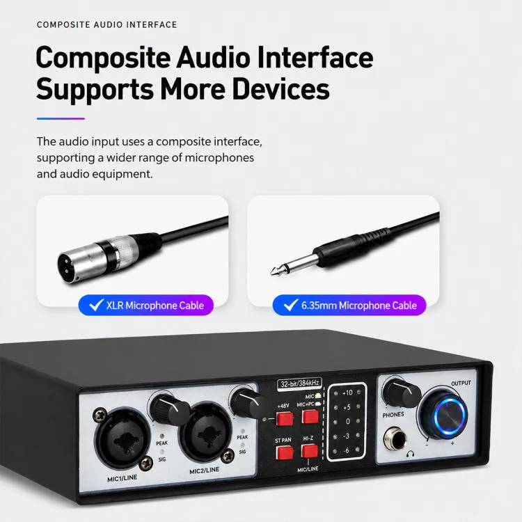 UR22MK Multi-function Professional Mixer External Live Streaming Sound Card(Black) - Image 6