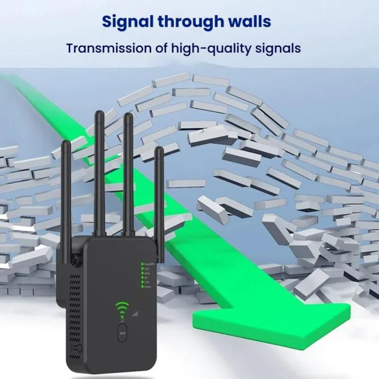 Urant U10 300Mbps 2.4G Wireless Repeater WiFi Signal Amplifier With 4 Antennas EU Plug Black - Image 6