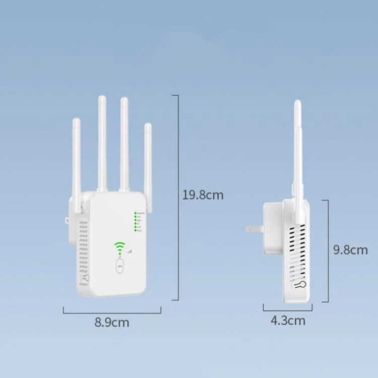 Urant U10 300Mbps 2.4G Wireless Repeater WiFi Signal Amplifier With 4 Antennas EU Plug White - Image 9