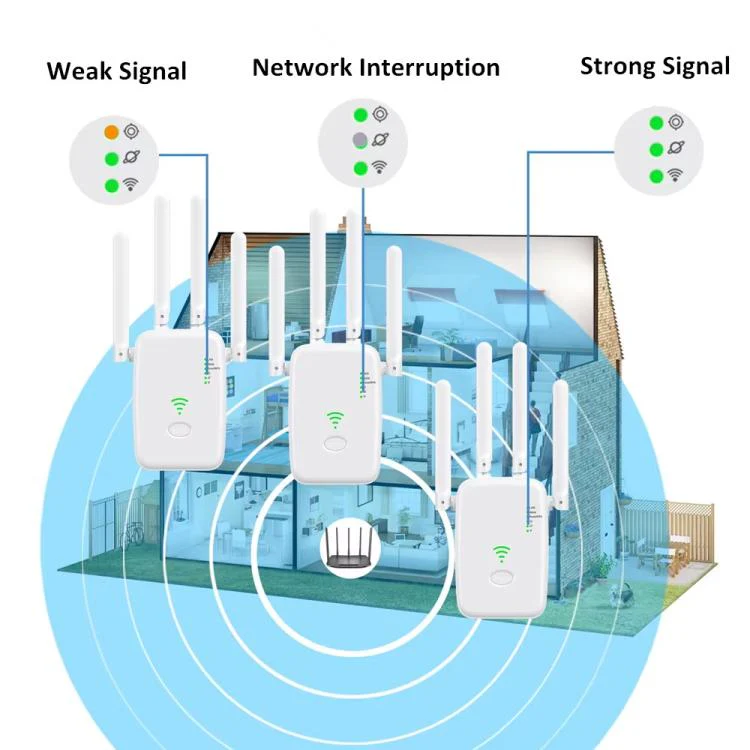 Urant U11 1200Mbps 2.4G&5.8G Wireless Repeater WiFi Signal Amplifier Support WPS Quick Setting UK Plug Black - Image 4