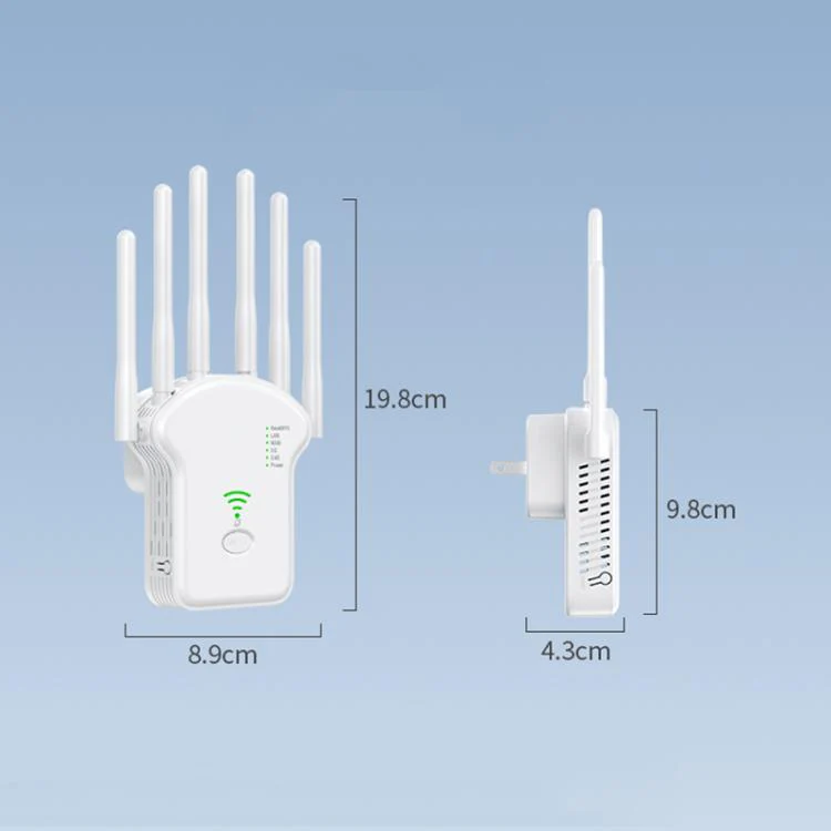 Urant U13 1200Mbps 2.4G/5G Dual Band WiFi Repeater Signal Amplifier US Plug White - Image 9