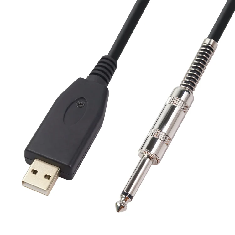 US48S USB to 6.35mm Electric Guitar Recording Cable, Cable Length:2m - Image 2