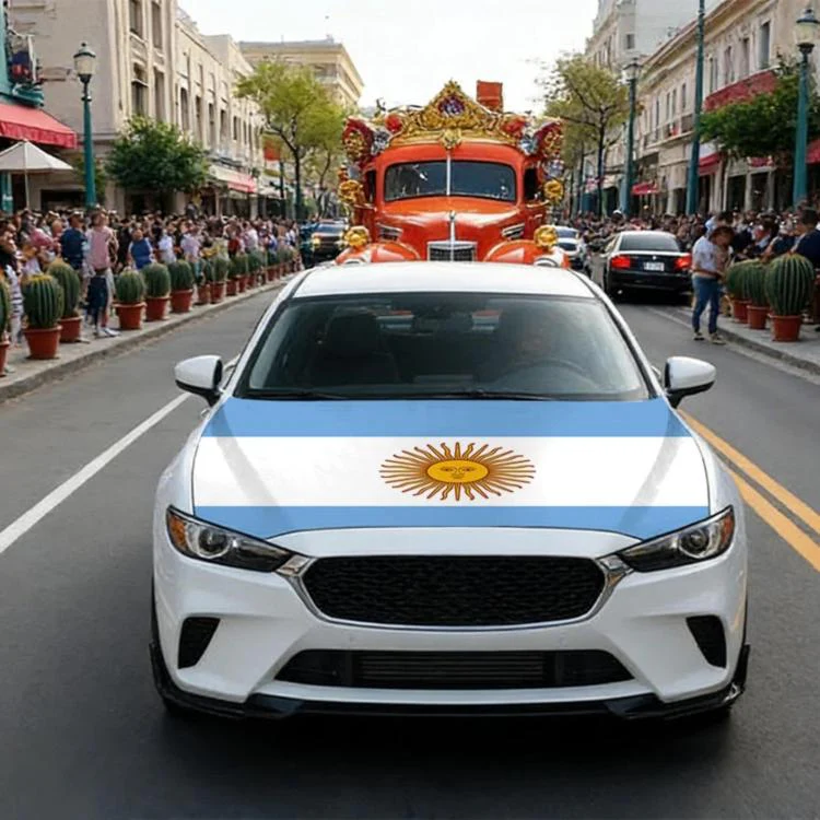 USA-Canada-Mexico World Cup Cheering Flag Dustproof Car Cover, Specification: Argentina(115x150cm)