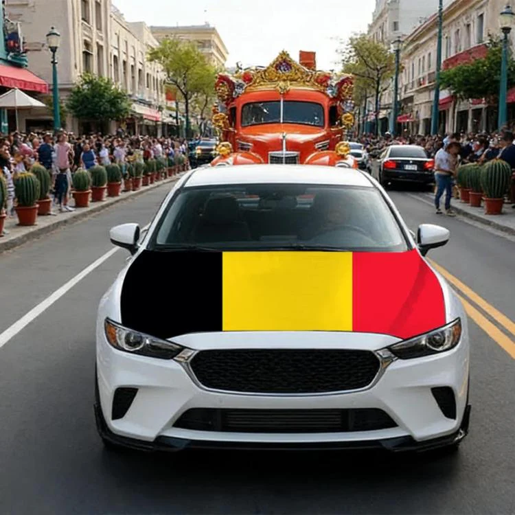 USA-Canada-Mexico World Cup Cheering Flag Dustproof Car Cover, Specification: Belgium(115x150cm)