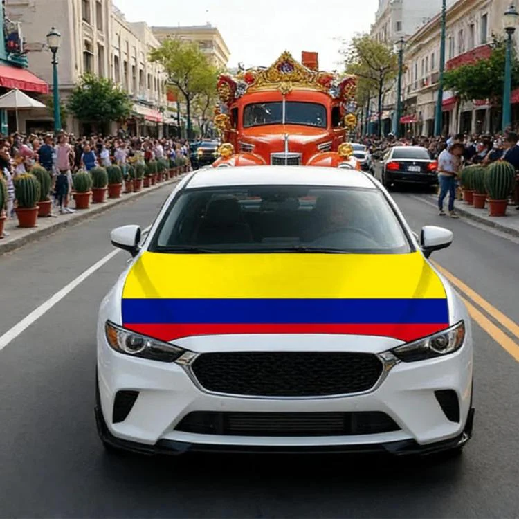 USA-Canada-Mexico World Cup Cheering Flag Dustproof Car Cover, Specification: Colombia(125x150cm)
