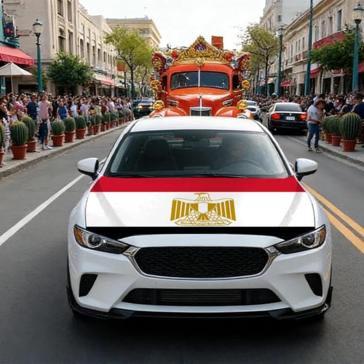 USA-Canada-Mexico World Cup Cheering Flag Dustproof Car Cover, Specification: Egypt(125x150cm)