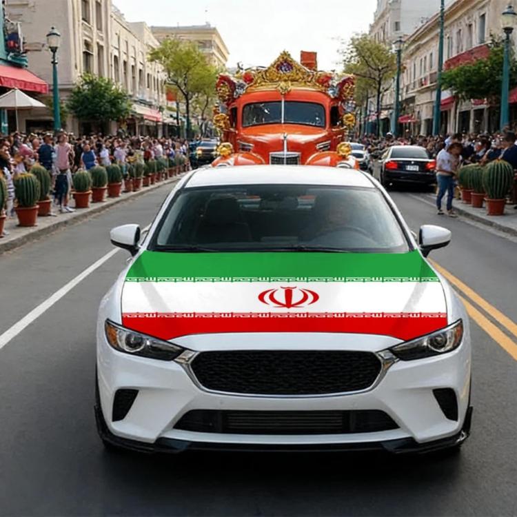 USA-Canada-Mexico World Cup Cheering Flag Dustproof Car Cover, Specification: Iran(125x150cm)