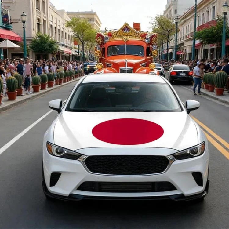 USA-Canada-Mexico World Cup Cheering Flag Dustproof Car Cover, Specification: Japan(125x150cm)
