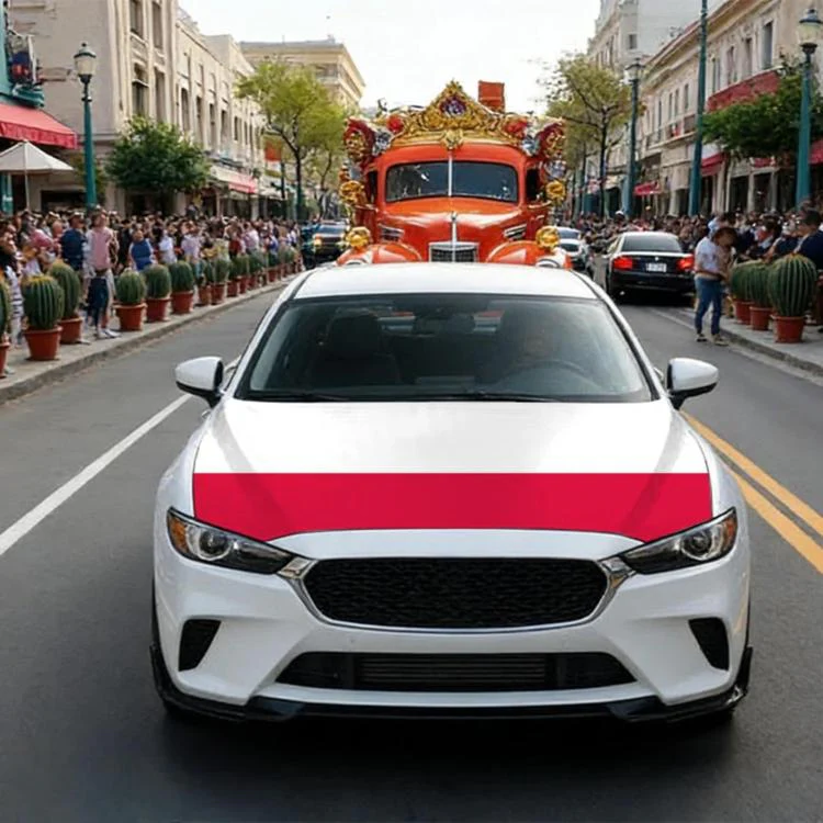USA-Canada-Mexico World Cup Cheering Flag Dustproof Car Cover, Specification: Poland(125x150cm)
