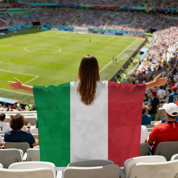 USA-Canadian-Mexican World Cup Fans Capes Flags, Specification: Italy(90x150cm)