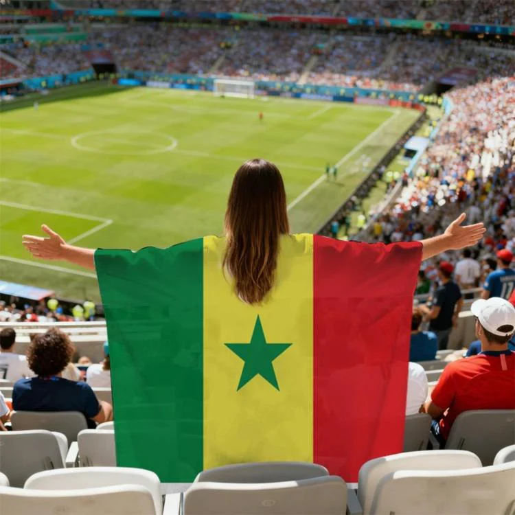 USA-Canadian-Mexican World Cup Fans Capes Flags, Specification: Senegal(90x150cm)
