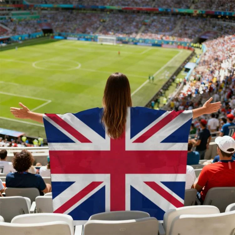 USA-Canadian-Mexican World Cup Fans Capes Flags, Specification: United Kingdom(90x150cm)