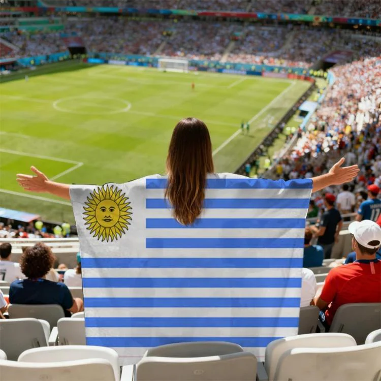 USA-Canadian-Mexican World Cup Fans Capes Flags, Specification: Uruguay(90x150cm)