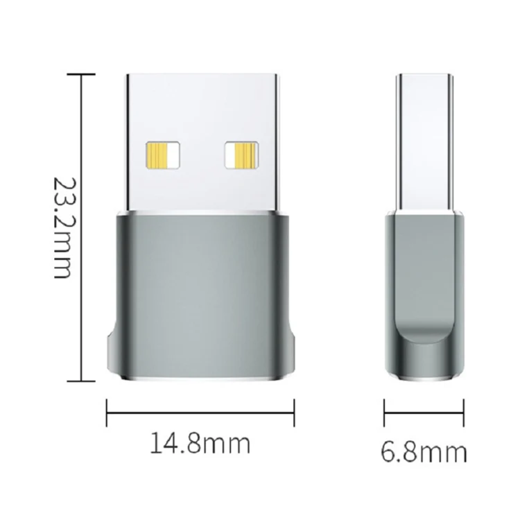 USB 2.0 Male To USB-C / Type-C Female Adapter, Support Charging & Transmission Data(Purple) - Image 4