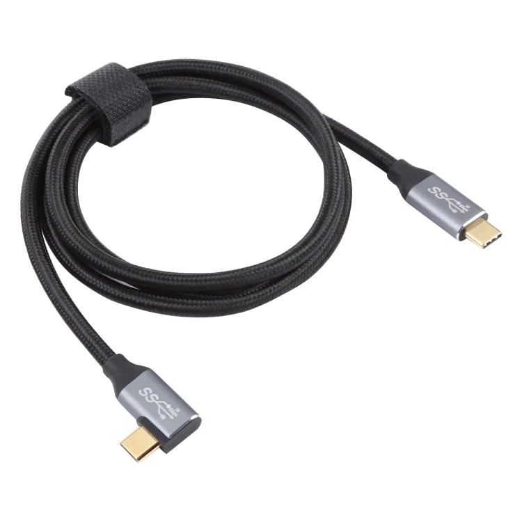 USB-C / Type-C Male to USB-C / Type-C Elbow Transmission Data Cable, Cable Length:1.5m - Image 2