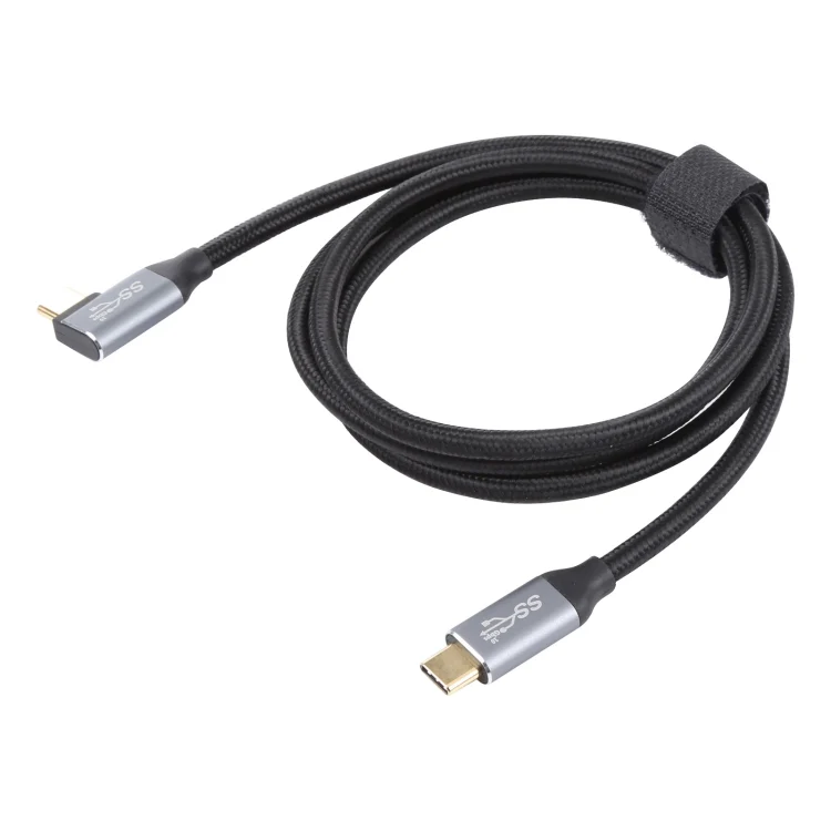USB-C / Type-C Male to USB-C / Type-C Elbow Transmission Data Cable, Cable Length:1m - Image 3