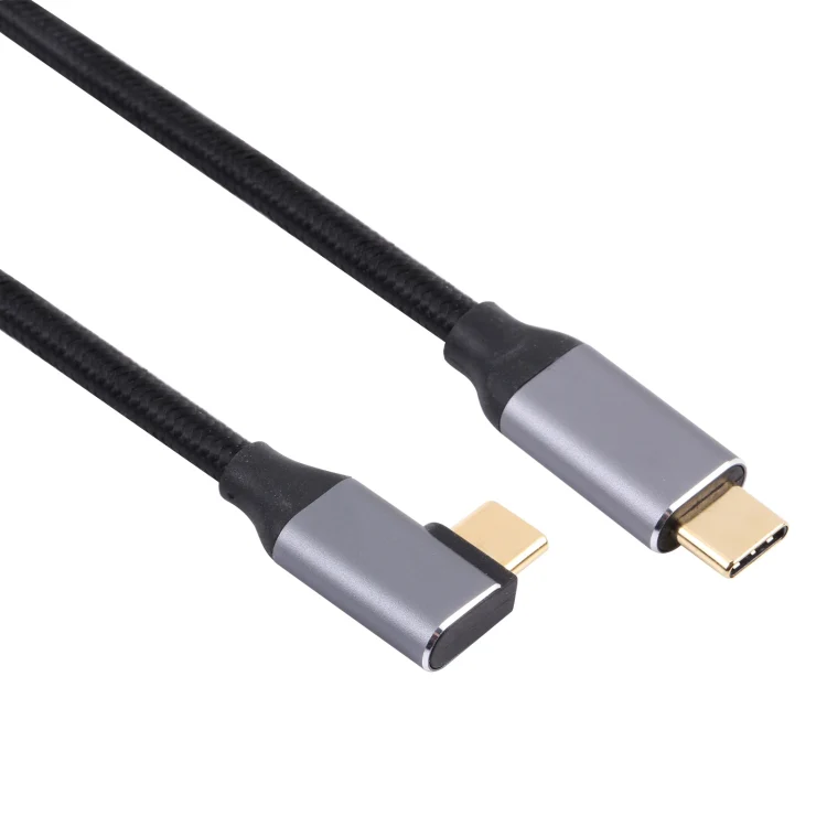 USB-C / Type-C Male to USB-C / Type-C Elbow Transmission Data Cable, Cable Length:1m - Image 4
