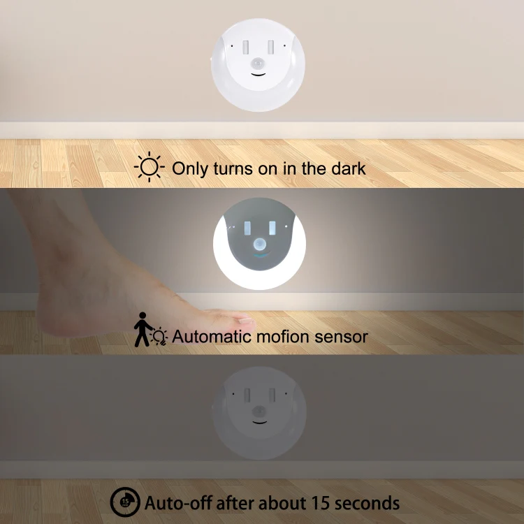 USB Charging Light & Human Body Sensing Control Smile Magnetic Night Light(Cold White Light) - Image 8