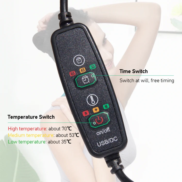 USB Electric Heating Neck Protector Graphene Neck Pain Relief Tool(Sea Green) - Image 4