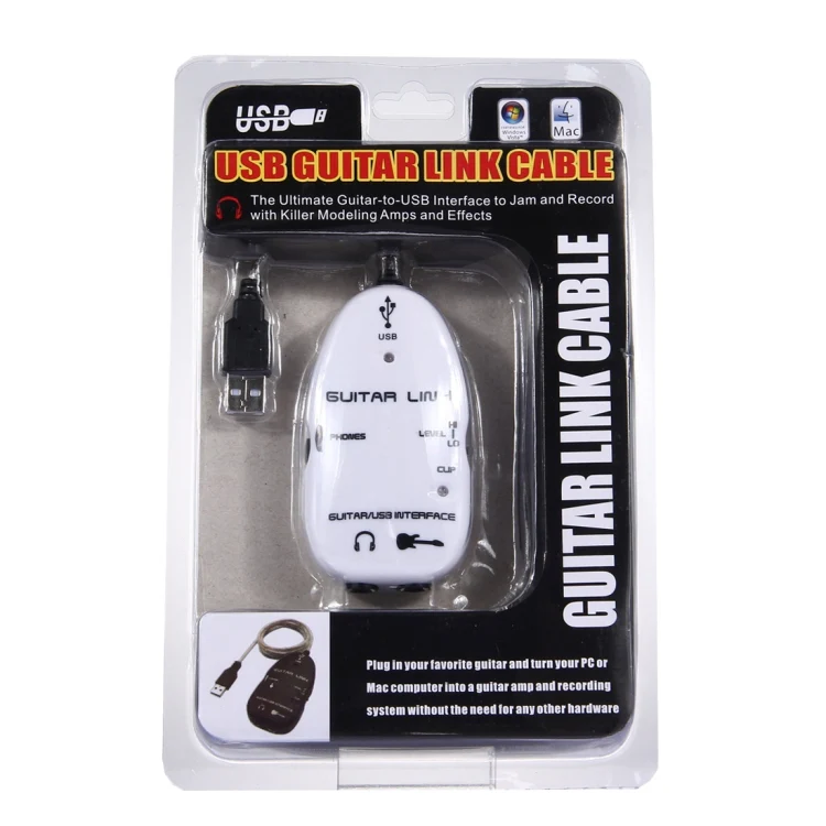 USB Interface Guitar Link Cable PC / MAC Recording(White) - Image 6