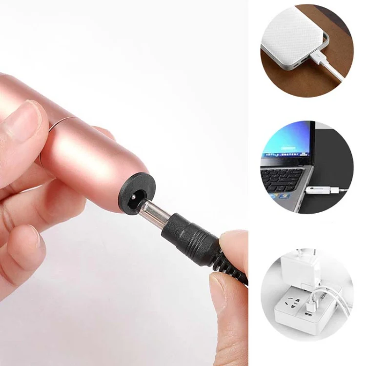 Usb Nail Polisher Portable Pen Type Electric Exfoliating Polisher(Rose Gold) - Image 5
