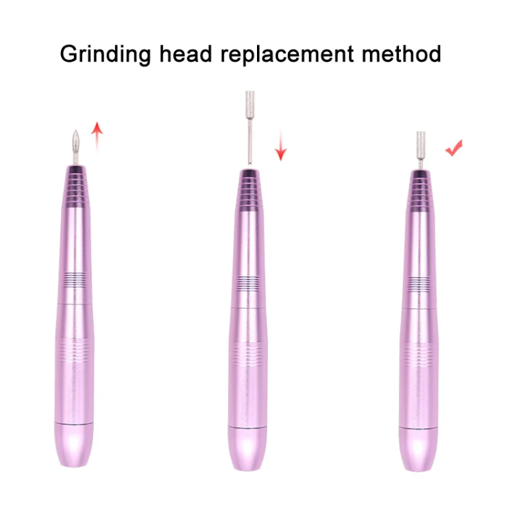 USB Plug Aluminum Nail Drill Machine Electric Manicure Milling Cutter Set(Golden) - Image 5