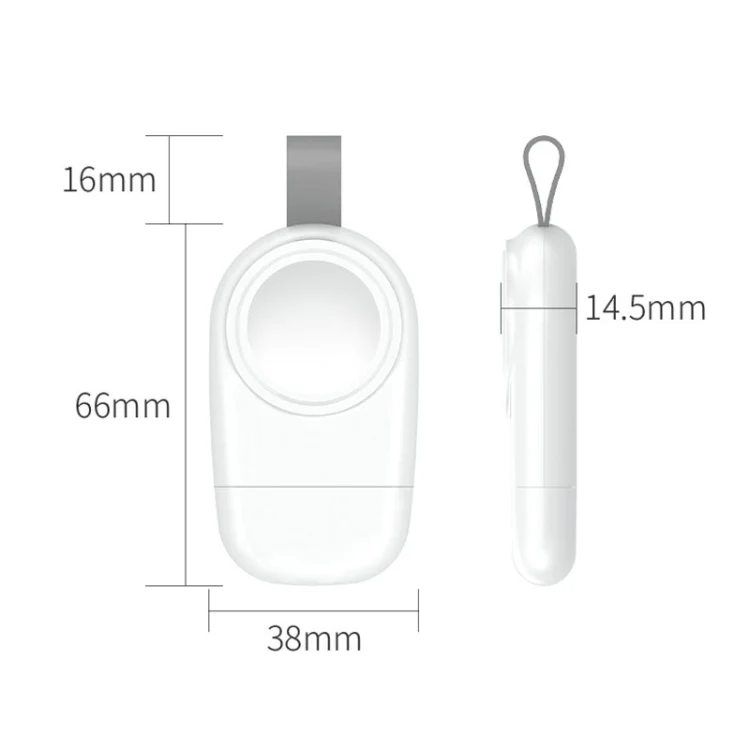 USB Portable Wireless Magnetic Suction Charger For Apple Watch 1/2/3/4/5/6/7/SE(White) - Image 3