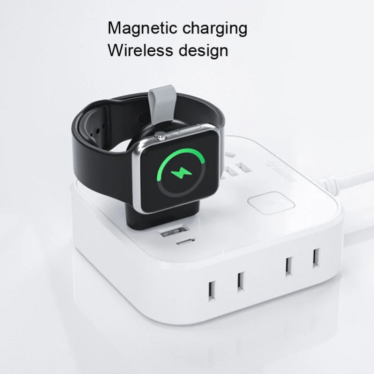 USB Portable Wireless Magnetic Suction Charger For Apple Watch 1/2/3/4/5/6/7/SE(White) - Image 6