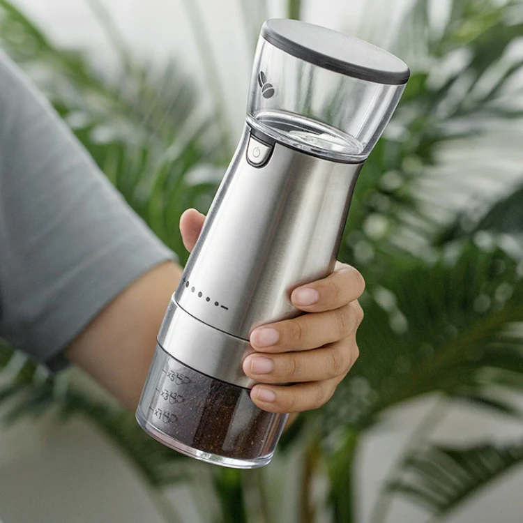 USB Rechargeable Coffee Machine Electric Coffee Grinder(Stainless Steel Color) - Image 2
