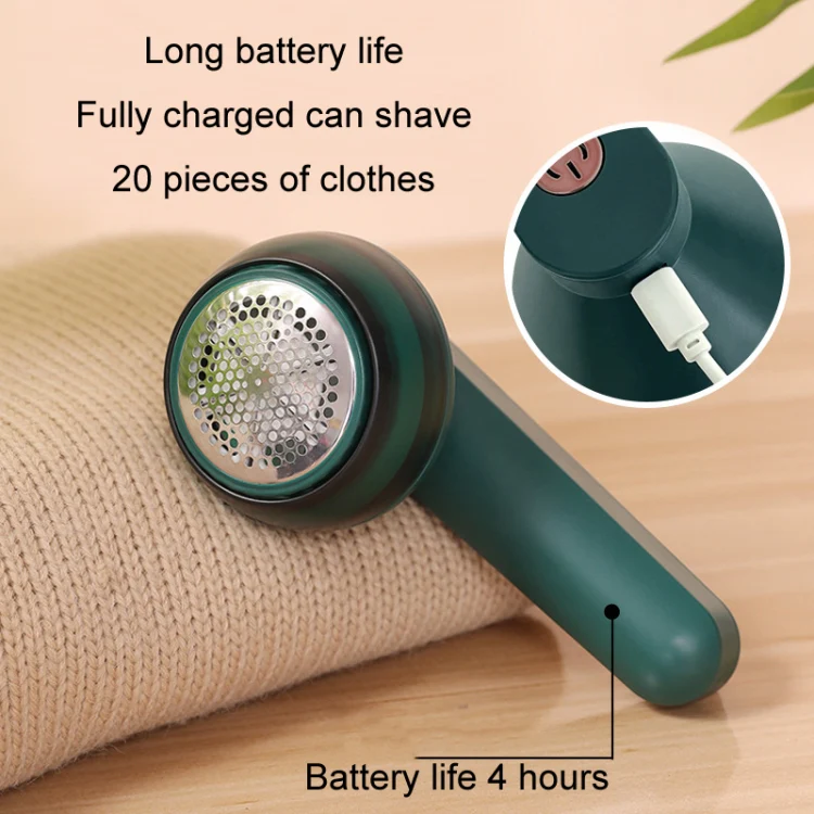 USB Rechargeable Household Hair Ball Trimmer Lint Remover(Green) - Image 3