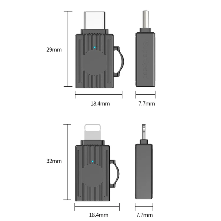 USB to USB-C / Type-C Multifunction Travel Case Shape Apapter(Light Gold) - Image 2
