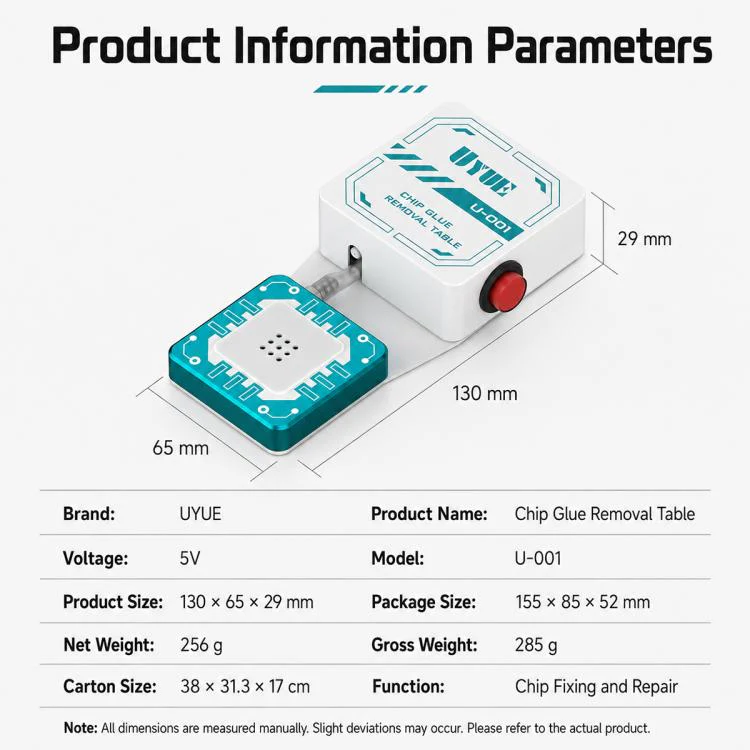 UYUE U-001 Chip Fixed Suction Degumming Table - Image 11
