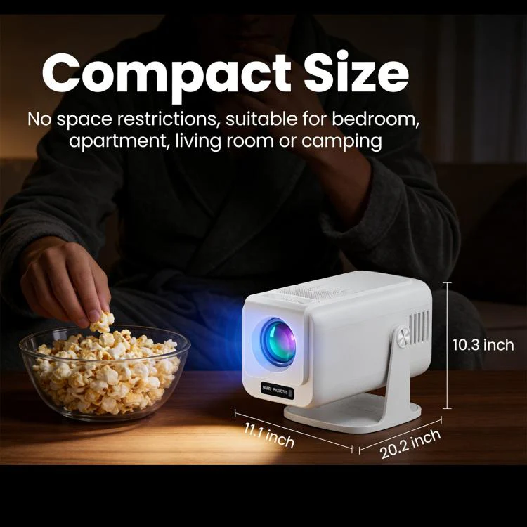 V1 Auto-focus 3 inch LCD 1920x1080P 270ANSI Android 13 OS Portable Smart Projector, Plug Type:AU Plug(White) - Image 9