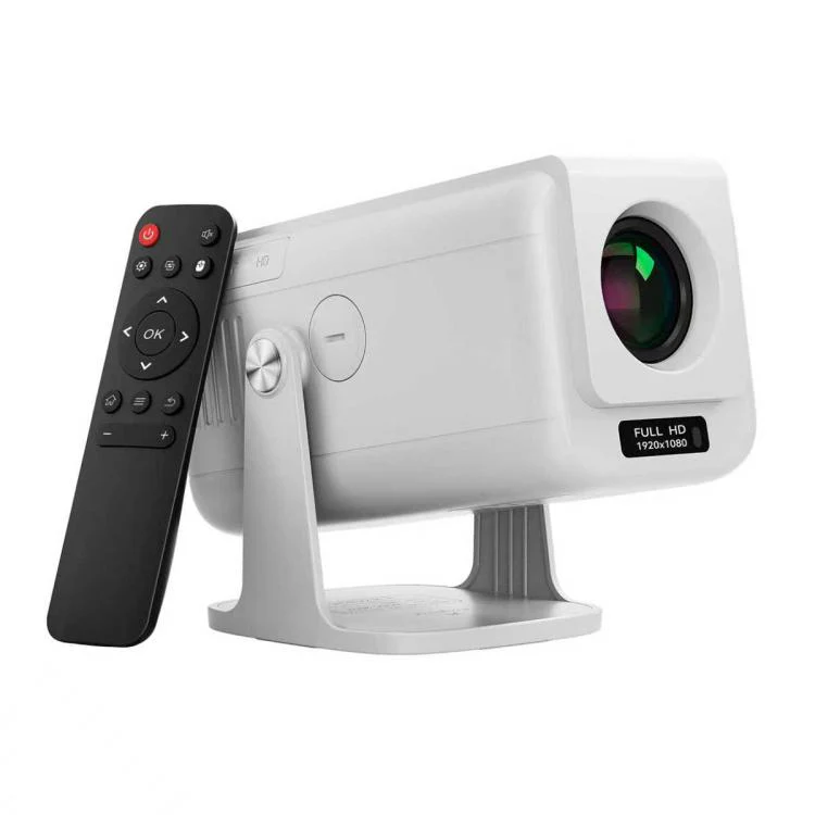 V1 Auto-focus 3 inch LCD 1920x1080P 270ANSI Android 13 OS Portable Smart Projector, Plug Type:US Plug(White)