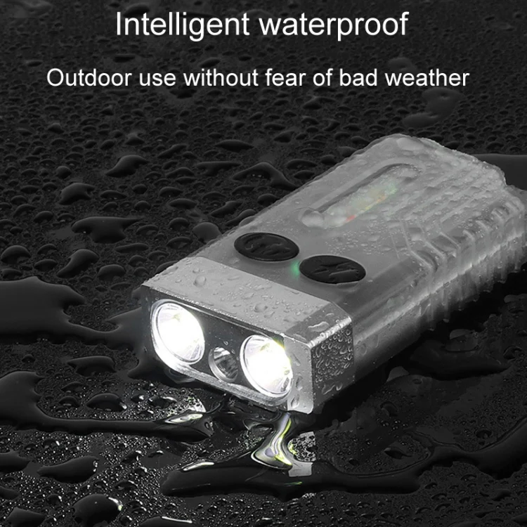 V10 Portable Keychain Light USB Rechargeable Bright Mini Flashlight(White) - Image 9