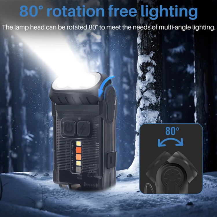 V15 EDC Flashlight Multi-function Work Light(Black) - Image 7