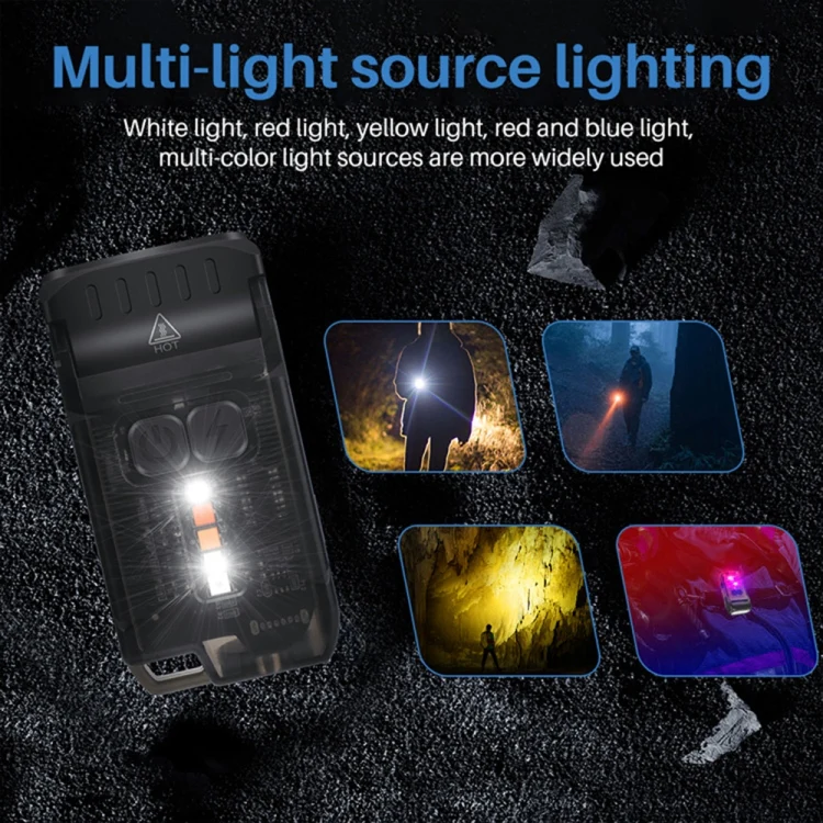 V15 EDC Flashlight Multi-function Work Light(Black) - Image 8