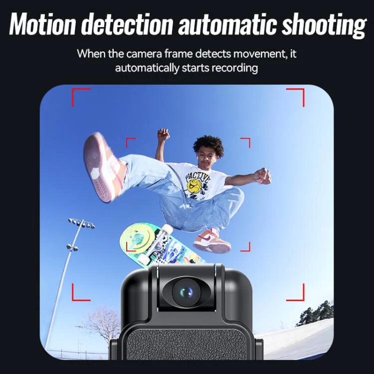 V23 0.85-inch IPS Display Portable Motion HD Camera & Voice Recorder, Memory:256GB(Black) - Image 7