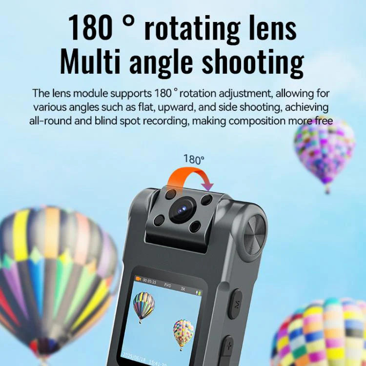 V28 1.3-inch TFT Display Portable HD Camera & Voice Recorder, Memory:256GB(Black) - Image 5