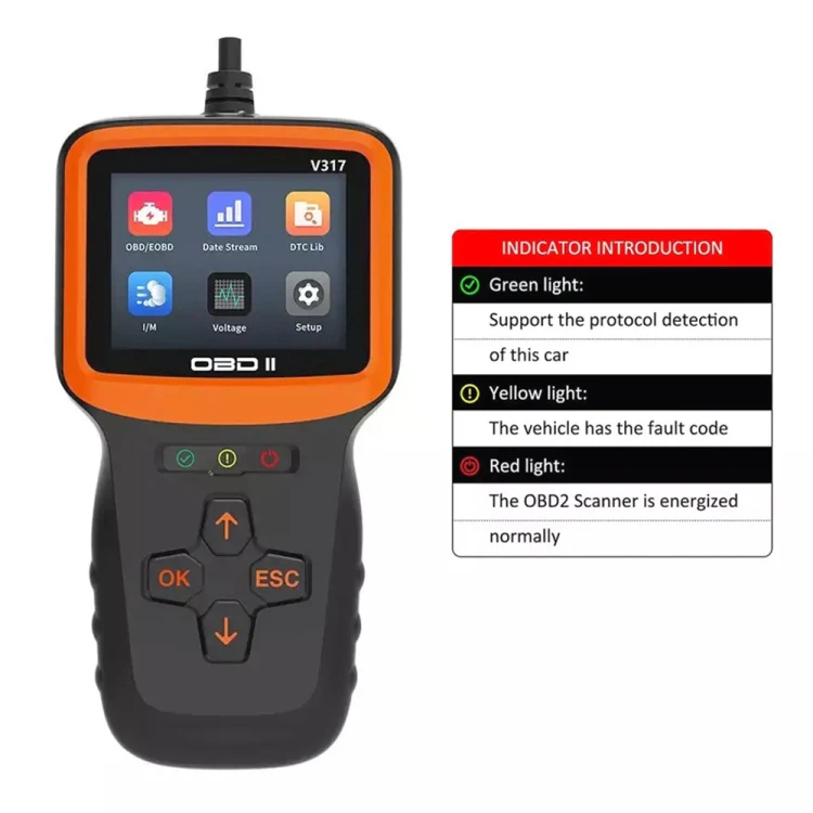 V317 Car Fault Detector OBD2 ELM327 Scanner Code Reader - Image 3