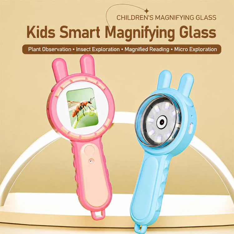 V37 200X 2-inch IPS Screen Children Handheld Smart Magnifier(Pink) - Image 6