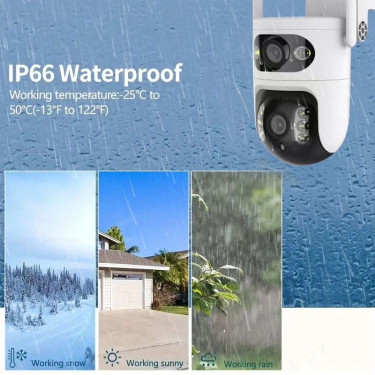 V380 2MP HD Smart Gun Ball Linkage WiFi Surveillance Camera, US Plug(White) - Image 3