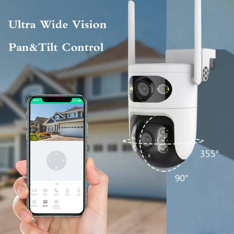 V380 2MP HD Smart Gun Ball Linkage WiFi Surveillance Camera, US Plug(White) - Image 6