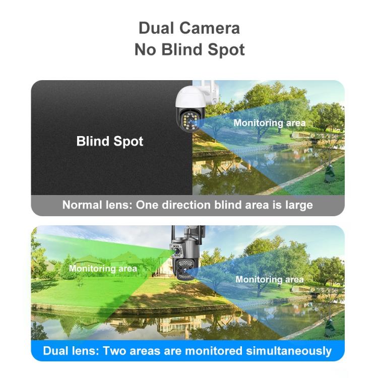 V380 Pro 2MP Dual Lens Panoramic Surveillance HD WiFi Camera(US Plug) - Image 4
