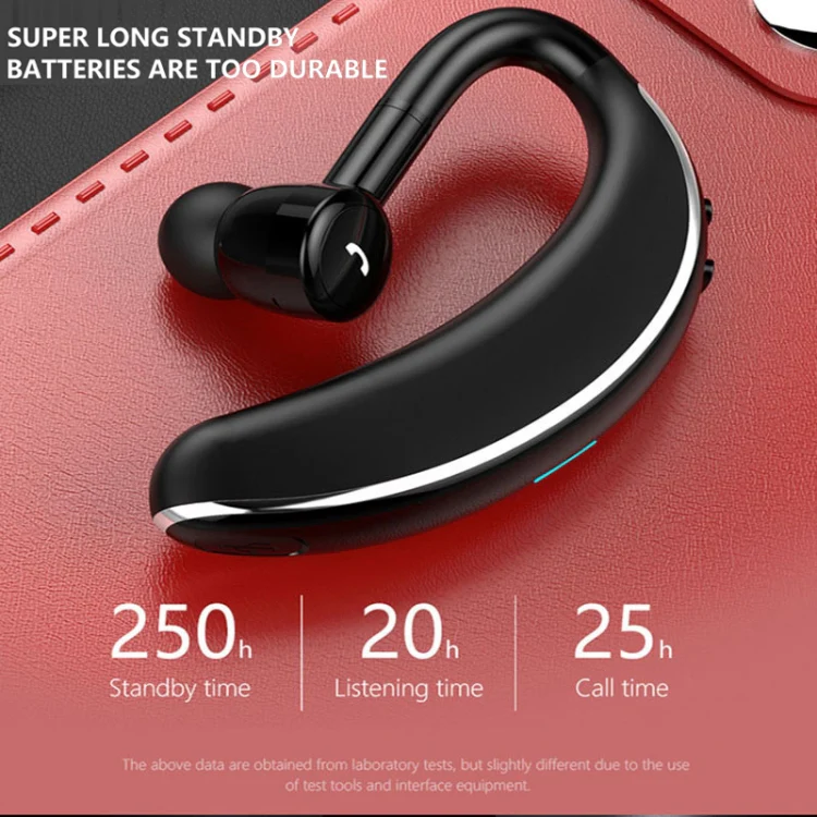 V7 Bluetooth 5.0 Business Style Wireless Stereo Sports Bluetooth Earphone, Support Inform Caller Name (Black) - Image 6