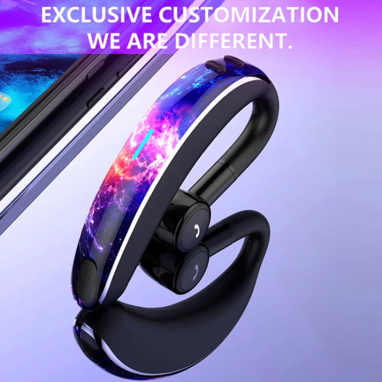 V7 Bluetooth 5.0 Business Style Wireless Stereo Sports Bluetooth Earphone, Support Inform Caller Name (Black) - Image 9
