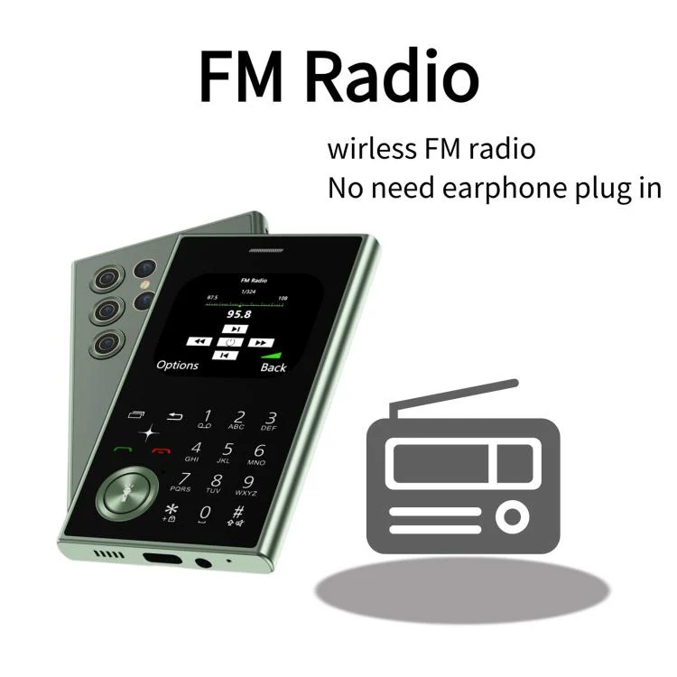 V8 Card Mobile Phone, 2.01 inch, MTK6261D, Support Bluetooth, FM, Torch, GSM, Dual SIM (Dark Green) - Image 5